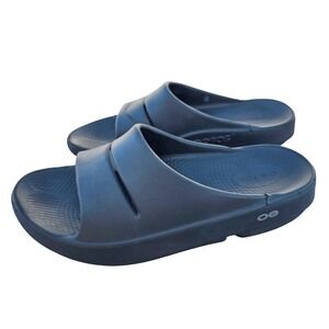 OOFOS OOahh Recovery Slide Sandals Unisex Women's 9 Men's 7 Black Athletic